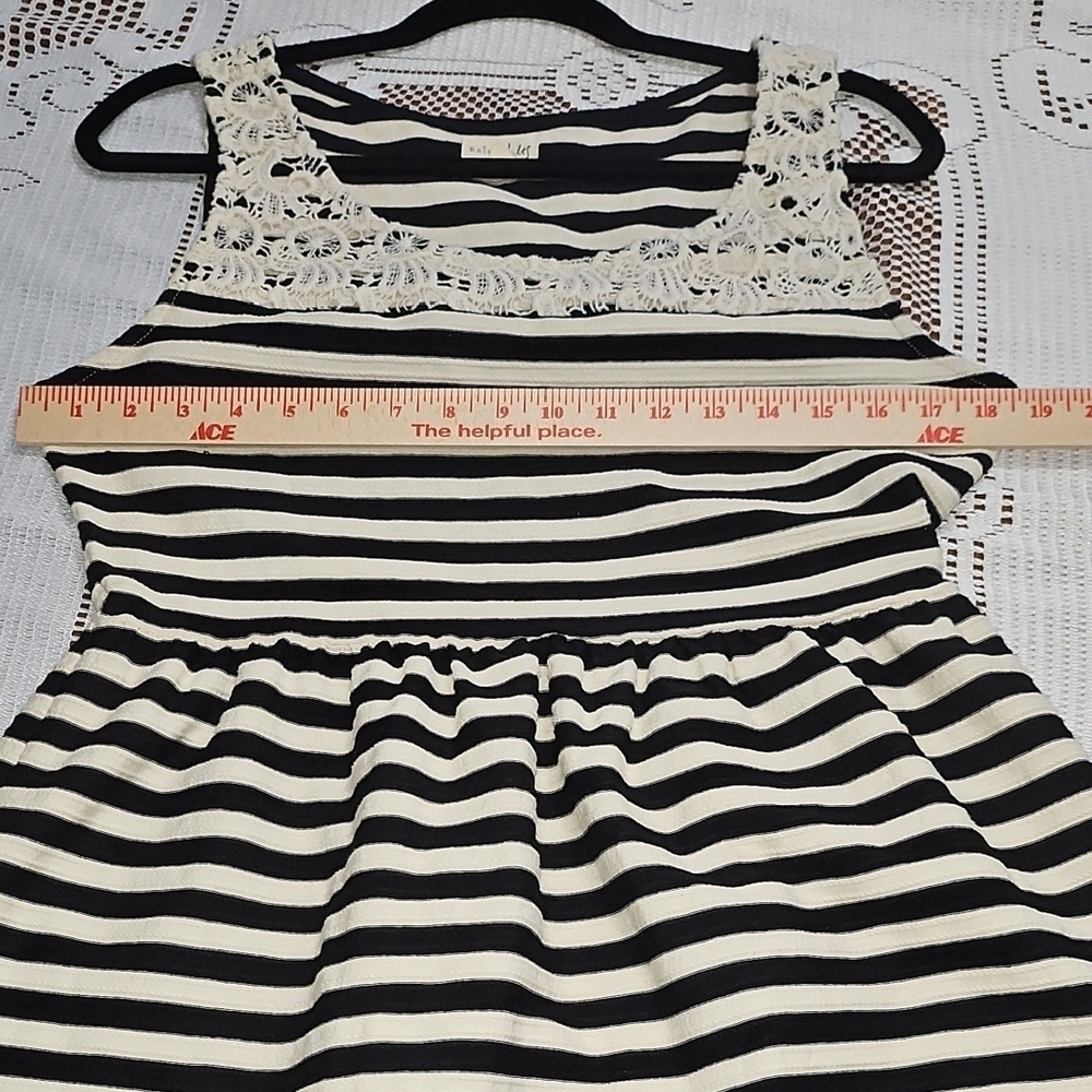 Maison Jules Striped Dress with Crochet Detail - Picture 6 of 8